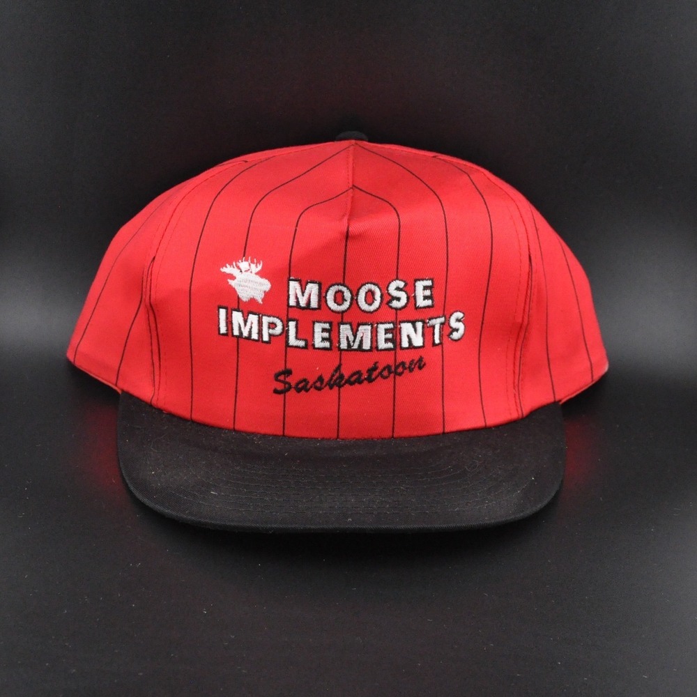 Headline Headwear Moose Implements‎ OSFM Red Excellent Pinstripe Snapback Hat